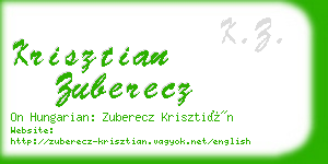 krisztian zuberecz business card